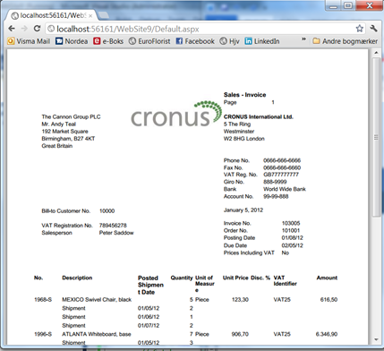 Case Study – Create a Webservice to print an invoice from a website